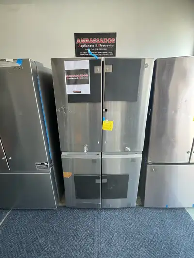 NEW 36” GE Profile 4 Door Fridge Stainless Steel (Water &Ice)   , View more