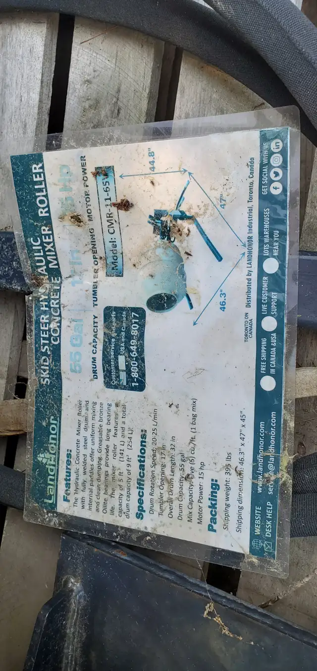 Hydraulic Concrete Mixer Drum SSQA in Other Business & Industrial in Bridgewater - Image 7