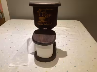 Porte papier de toilette neuf en bois gravé toilette écologique se visse au mur peut mettre le cellu...