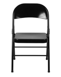 Folding black chairs