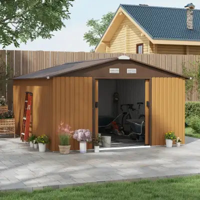 Garden Metal Shed, Storage Shed Utility Storage with Double Lock, View more