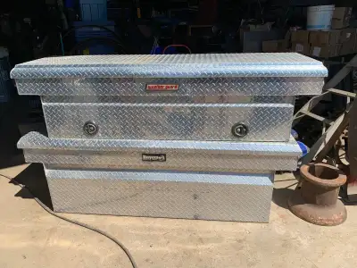 Buyers Full Size Truck Toolbox in excellent condition, no keys, 60” wide at base 72” top $300 Weathe...