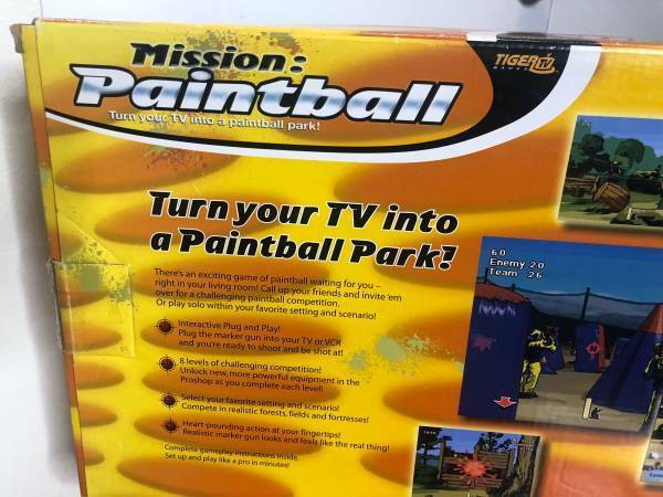 New in Box. 2004 Hasbro Tiger TV Mission Paintball Game Plug and in Toys & Games in Burnaby/New Westminster - Image 4