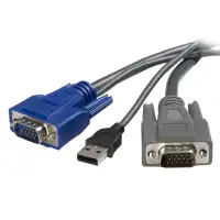 Startech.com Ultra-Thin USB VGA 2-in-1 KVM Cable – New