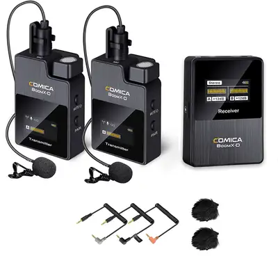 Comica BoomX-D2 - Compact Wireless Mic for Camera, Phone, PC, View more