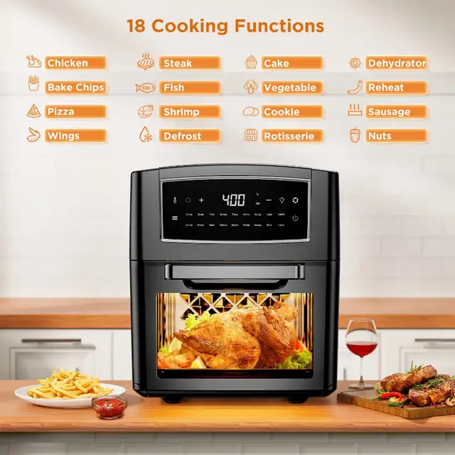 BRAND NEW IN ORIGINAL 12.7 Quart Air Fryer Toaster Oven AF-120CD in Toasters & Toaster Ovens in Mississauga / Peel Region - Image 4