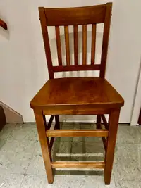 Counter Height Wooden Chair 
