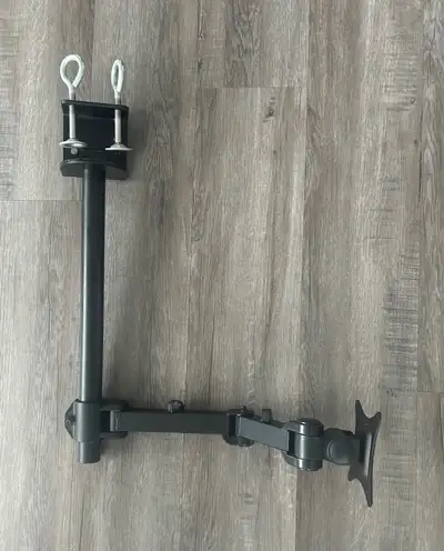 Heavy Duty Universal Full Motion Steel Pole Desk Top Mount Monitor Arm with variable positioning inc...