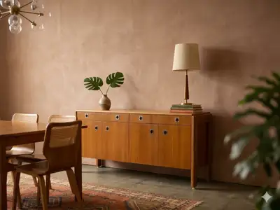 Vintage Teak MCM Credenza , View more