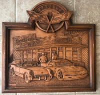 Wooden Carved Corvette Art C1 C2 C5