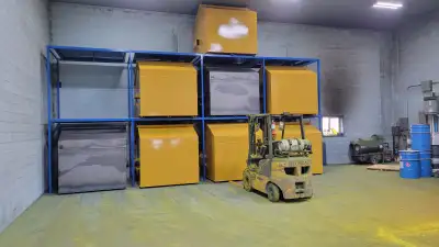 Welding and wet paint garbage bins, View more