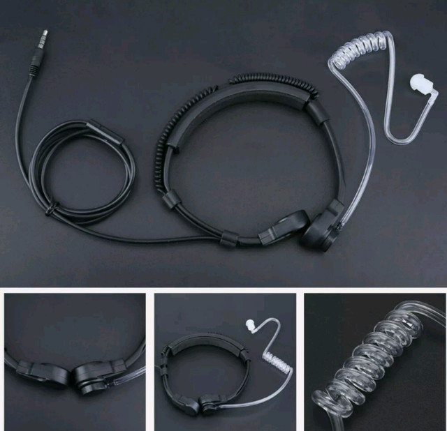 CELLPHONE HEAD SET : FBI / Tactical (open but new) in Cell Phone Accessories in Bedford - Image 2