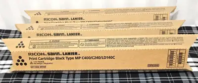 New! 3 GENUINE Ricoh MP C400 Toner Black 841724, View more