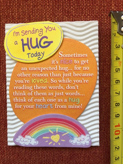 Sending you a Hug- inspirational magnet / easel / plaque, View more