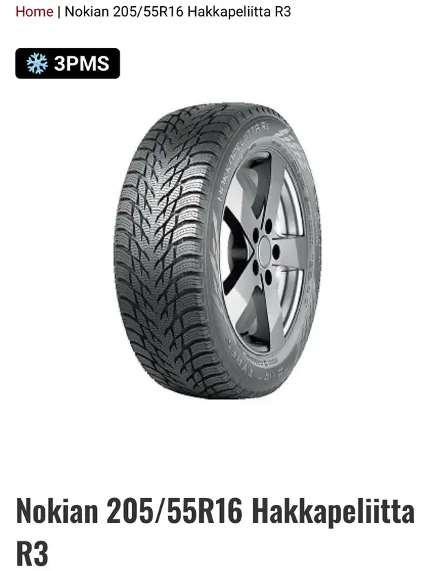 Winter Tire Set - 205/55R16 Nokian R3 on Rims in Tires & Rims in Hamilton - Image 2
