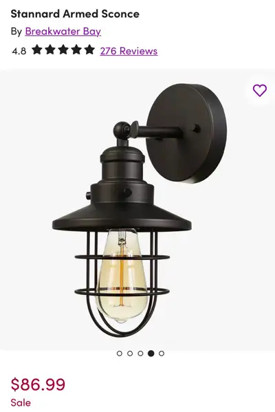 Stannard Armed Sconce light, View more