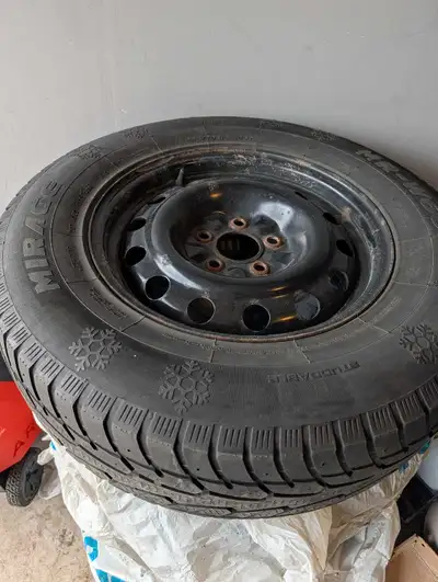 Set of 4 Winter tires with steel rims. Came off 2010 Hyundai Santa Fe. 235/70 R16 Probably have one...