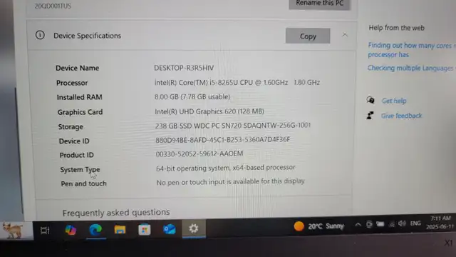 Windows 11 - ThinkPad X1 Carbon Gen 7 Executive laptop in Laptops in City of Toronto - Image 4
