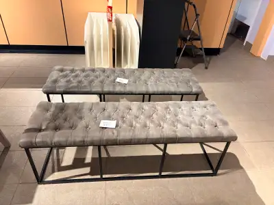 Faux leather benches, View more