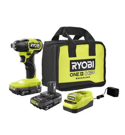 RYOBI 18V ONE+ HP Compact 1/4 in. Hex Impact Driver Kit with (2), View more