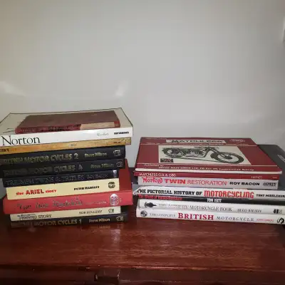 norton story $5 The Iron Redskin $5 British Motor Cycles 1 Wilson $7 British Motor Cycles 2 Wilson $...