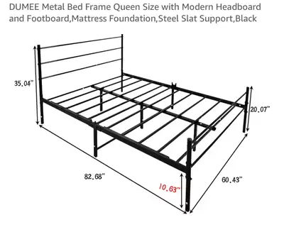 DUMEE Queen Bed Frame, View more
