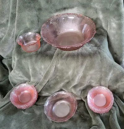 Pink depression glass, View more