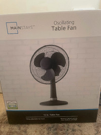 Brand new unopened 12 ‘ table fan oscillating fan mainstays !