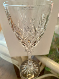 Cortina Bohemian Crystal Wine or Water Glasses. New In Box Vinta