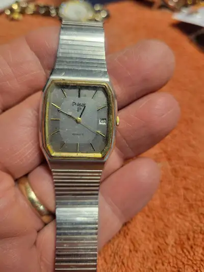Pulsar Quartz Watch Silver Gold Tone for parts or repair , View more