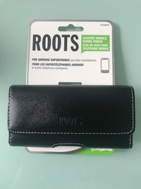 Brand new Roots leather large phone case