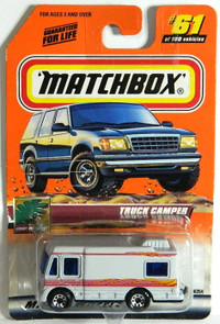 Matchbox 1/64 Truck Camper Diecast