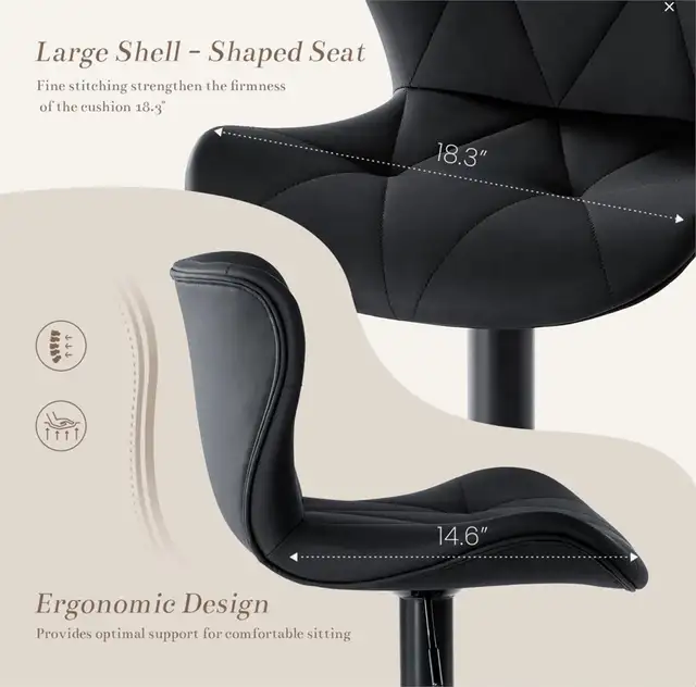 Swivel Adjustable Height Bar Stools, Leather Upholstered Counter in Chairs & Recliners in City of Toronto - Image 6
