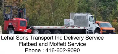 Flatbed with Moffett delivery service , View more