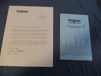 INT'L. MUSICIAN & RECORDING WORLD MAG-1970S LETTER & FLYER-RARE!