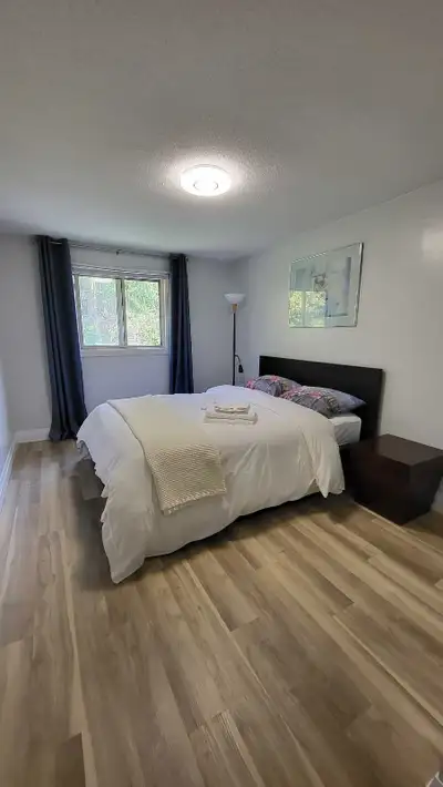 Beautiful bedroom with furniture for rent on second floor. Bathroom is shared with 2 people. Kitchen...