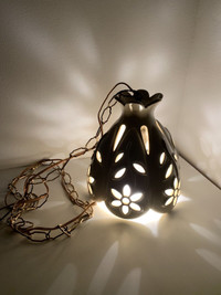 Magnifique Plafonnier Porcelaine 1950s-60s  Ceiling Lamp