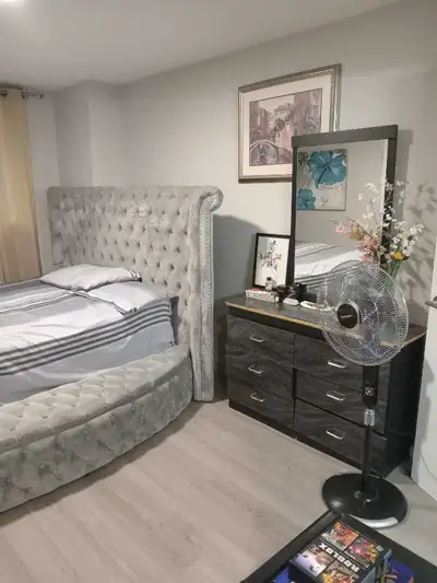 A large spacious furnished clean room in a 3 bedroom apartment. Has it's own half washroom, big clos...
