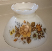 Vintage Milk Glass 8" Fitter Replacement Hurricane Lamp Shade