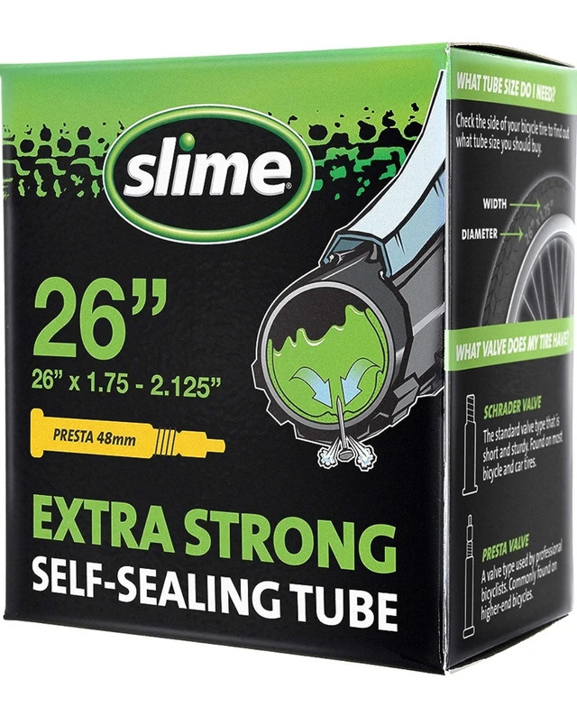 Slime 30084 Bike Inner Tube with Slime Puncture Sealant, 26" in Frames & Parts in City of Toronto
