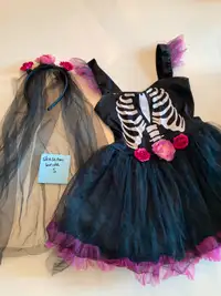 Halloween costume skeleton bride girl size S