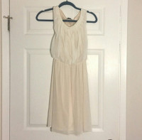BRAND NEW - Women's Sleeveless Cream White Short Dress (Size 4)