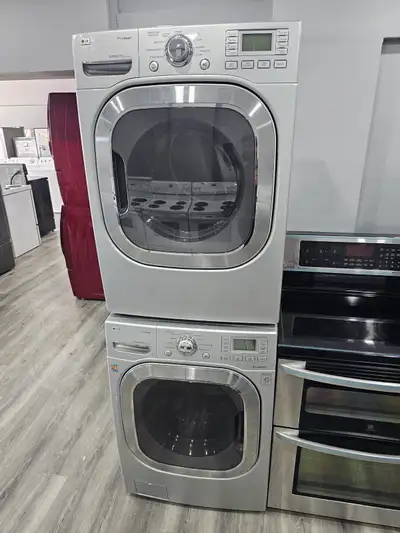 silver 27 square front load washer electric dryer set , View more
