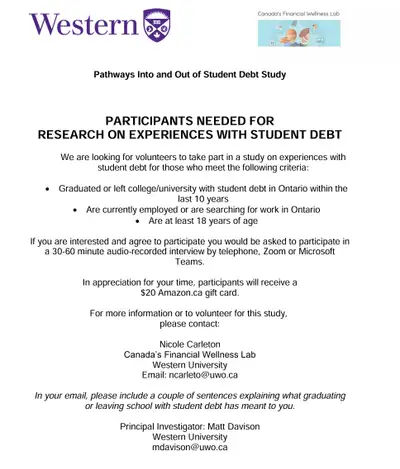 Participants needed for research on experiences with student debt