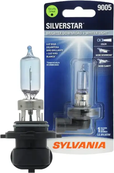 SYLVANIA 9005 SilverStar High Performance Halogen Headlight Bulb NEW in open box. - Brighter headlig...
