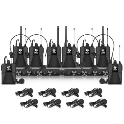 New 8 Channel Wireless Microphone System with Cordless Handheld, View more