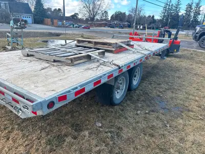 Galvanized flat bed trailer like new