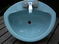 Vintage Rare Blue Sink with Taps REDUCED $15.00 ($30.00)