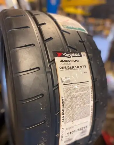New Advan A052 track tires 265/35 R18 R rated $ 1550 plus tax for set of 4 tires Call The TIRE BOSS...