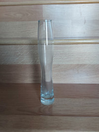 Single Long Stem Rose (or Flower) Clear Glass Vase